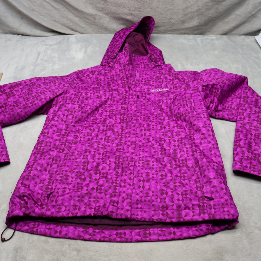 Columbia Jacket Womens Large Purple Cabin Chills Insulated Removable Liner 3in1